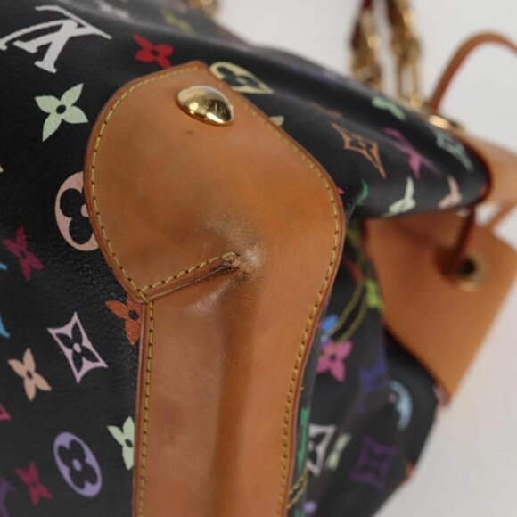 LOUIS VUITTON Monogram Multicolor Ursula Tote Bag Black M40124 LV Auth 132957V - Picture 5 of 16